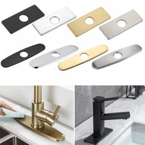 1PC 수도꼭지 플레이트 구멍 탭 커버 데크 플레이트 대부분의 단일 구멍 수도꼭지에 대한 스테인레스 스틸 욕실 주방 싱크