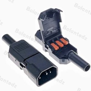 Bolantedz 1pcs 10A 플러그 밥솥 나사 무료 빠른 배선 AC 전원 소켓 전기 밥솥 배선 PDU