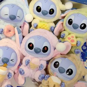 Nwe Miniso Disney Stitch Eat Some Thing Before Sleep Series Vinyl Blind Box Bag Pendant Cute Doll Mystery Box Toy kids  Gift