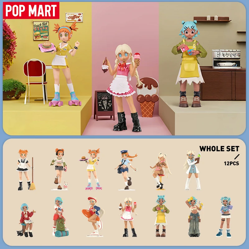 팝 마트 피치 라이엇 러시 아워 시리즈 피규어 블라인드 박스 1PC/12PCS 미스터리 박스