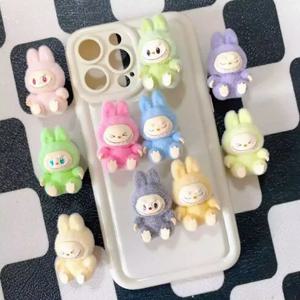 New5/10pcs 미니 Labubu 앉아 자세 액션 그림 귀여운 인형 세트 모델 컬렉션 장식 장식품 액세서리 아이 선물