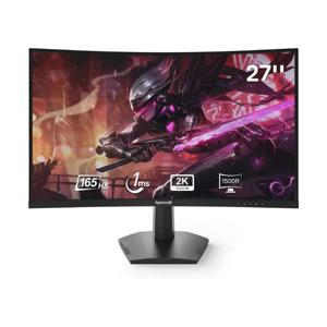 레드래곤 27인치 144hz/165HZ 커브드 게이밍 모니터, QHD 2K (2560X1440) IPS 프레임리스 컴퓨터 모니터
