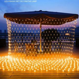 3mX2m 2mx2m 1.5mX1.5m 크리스마스 LED 문자열 Garlands 그물 조명 요정 크리스마스 파티 정원 웨딩 장식 커튼 라이트 휴일