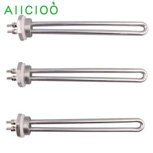 12v 가열 요소 DC 태양 저항 U 모양 DN25 전기 침수 물 요소 관형 보일러 히터 100w 150w 200w