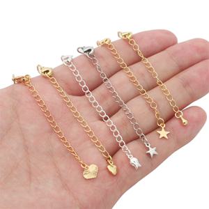 1/2/5pcs DIY 쥬얼리에 대 한 랍스터 걸쇠 커넥터와 황동 확장 확장 테일 체인 결과 팔찌 목걸이 만들기