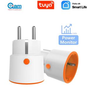 NEO Coolcam Tuya 스마트 Zigbee 3.0 전원 플러그 16A EU 콘센트 3680W 미터 원격 제어 Zigbee2mqttt 및 홈 어시스턴트와 함께 작동