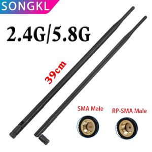 2.4G/5.8G 안테나 SMA Male 12dBi 고이득 RP-SMA Male 무선 라우터 네트워크 부스터 Netword 카드용 옴니 접이식 공중
