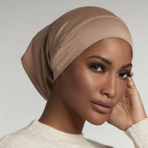 여성 부드러운 목화 스카프 모자 터번 준비 착용 Hijab 모자 여성 Headscarf 보닛 Hijabs 여성용 머리 랩