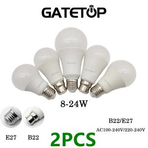 2 개/몫 Led 전구 램프 E27 B22 AC120V/AC220V 전원 8W 9W 10W 12W 15W 18W 20W 24W 따뜻한 흰색 주 흰색 차가운 흰색 램프 홈