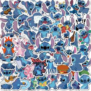 10/30/50/100pcs 디즈니 귀여운 만화 릴로 & 스티치 스티커 Kawaii 데칼 아이 장난감 DIY 노트북 가방 노트북 장식 스티커