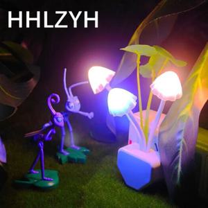 창의적인 LED 야간 조명 야광 꽃병, 미국/EU 플러그인 스마트 램프 제어 유도 침실 수면, 홈 장식 침대 옆 램프