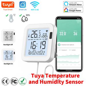 스마트 홈용 백라이트가 있는 Tuya 온도 및 습도 스마트 센서 var WiFi SmartLife Alexa Google Assistant와 함께 작동