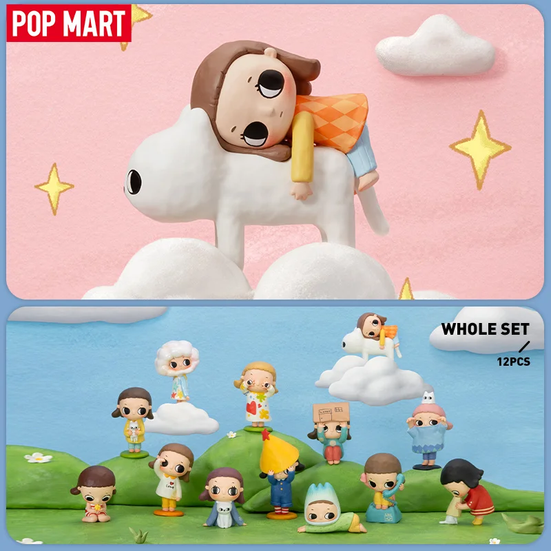 팝 마트 Nyota의 푹신한 생활 시리즈 미스터리 박스 1PC/12PCS POPMART 블라인드 박스 액션 피규어 귀여운 장난감 생일 선물