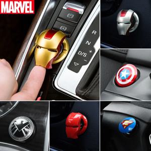 Hasbro Marvel 아이언 맨 자동차 엔진 점화 시작 스위치 버튼 보호 커버 스티커 자동차 장식 액세서리 장난감 선물