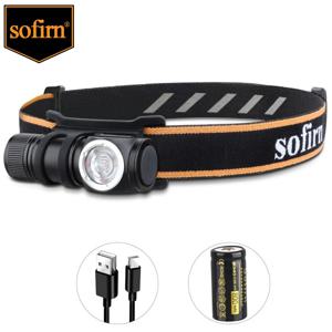 Sofirn HS10 USB C 충전식 미니 16340 헤드램프 1100lm LH351D 90CRI 각도 손전등 TIR 광학(자석 테일 포함) 2 그룹