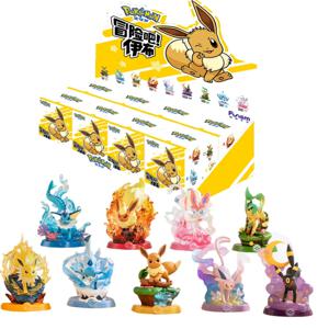 애니메이션 포켓몬 Funism 오리지널 어드벤처 Eevee 패밀리 슈트 블라인드 박스 Jolteon Sylveon 액션 피규어 컬렉션 모델 어린이 장난감 선물