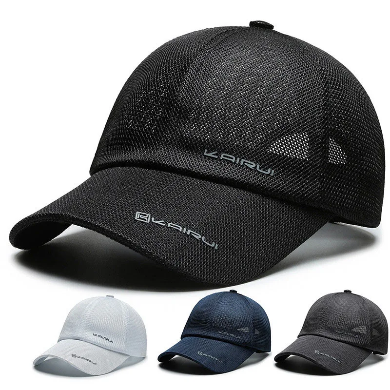 메쉬 야구 모자 남자 여자 통기성 Snapback 아빠 모자 뼈 야외 카모 트럭 힙합 모자