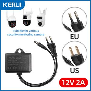 AC/DC 12V 2A CCTV 카메라 전원 어댑터 방수 야외 전원 공급 장치 EU 미국 플러그 어댑터 CCTV 카메라 충전기