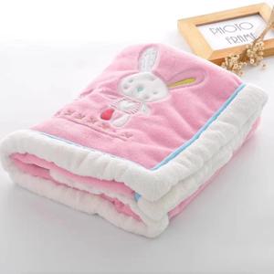 아기 담요 신생아 만화 자수 플란넬 아기 담요 아기 소년 소녀 Swaddle Wrap 유아 유모차 커버 어린이 담요