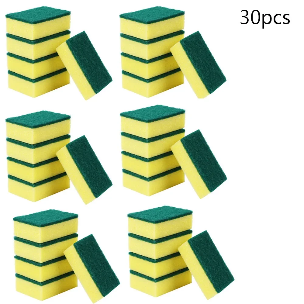 20/30pcs 식기 세척 스폰지 주방 나노 에머리 매직 클린 문지름 냄비 녹 초점 얼룩 스폰지 제거 키트 청소 브러시 ​​스폰지
