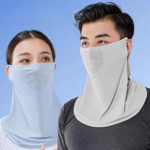 여름 선 스크린 마스크 넥 UV 프로텍션 페이스 커버 선 스크린 페이스 야외 편안한 솔리드 컬러 사이클링 썬 프로텍션 모자