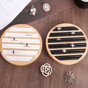 새로운 1pc 반지 귀걸이 나무 디스플레이 트레이 쥬얼리 반지 귀걸이 트레이 디스플레이 트레이 카운터 스토리지 색상 크기