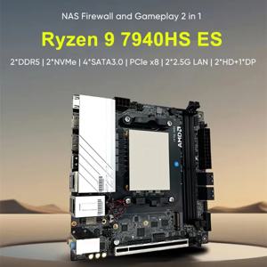 토폰 N17 게이밍 메인보드 AMD 라이젠 9 8945HS 7940HS ES 7840HS ES 2xNVMe 4xSATA PCIEx8 2x2.5G LAN 방화벽 NAS ITX 메인보드