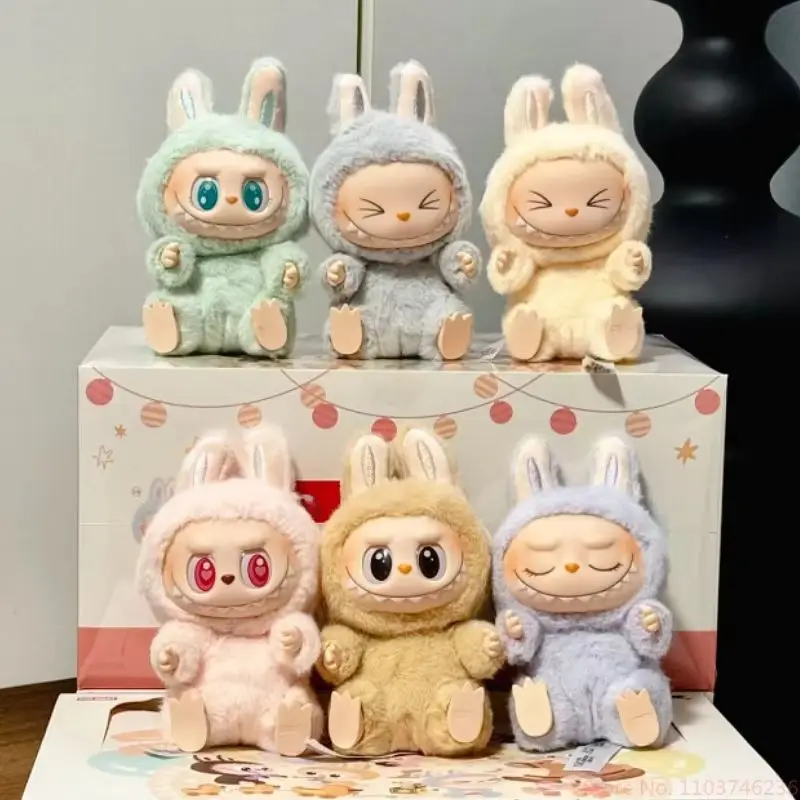 고품질 애니메이션 그림 Labubu 좌석 시리즈 비닐 펜던트 인형 모델 장난감 귀여운 괴물 복제 키 체인 장난감 생일 선물