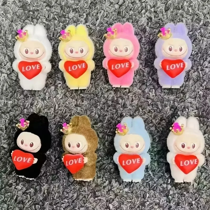 새로운 미니 Labubu 3 세대 서 자세 인형 장난감 데스크탑 장식 모델 장식품 크리스마스 귀여운 선물 무작위로 보내기