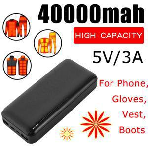 40000mAh 난방 배터리 보조베터리 5V/3A 휴대용 고속 충전기 난방 조끼 자켓 스카프 장갑 양말 용 외부 배터리 팩