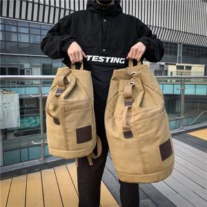 스포츠 대용량 여행 배낭 남성 수하물 캔버스 버킷 숄더 백 남자 하이킹 더플 백 남성 배낭 야외