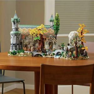 6167Pcs 크리 에이 티브 전문가 아이콘 영화 반지의 제왕 Rivendell 성 모델 빌딩 블록 벽돌 10316 스트리트 뷰 완구