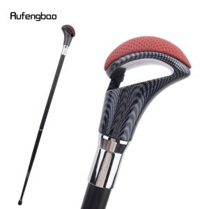 레드 블랙 가죽 실버 워킹 지팡이 패션 장식 워킹 스틱 신사 우아한 코스프레 지팡이 Crosier 94cm