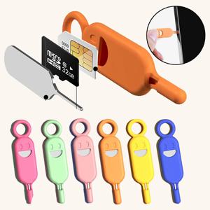 2 IN 1 SIM 카드 제거 바늘 핀(보호 홀더 포함) 분실 방지 전화 SIM 카드 보관 케이스 트레이 이젝터 바늘 오프너
