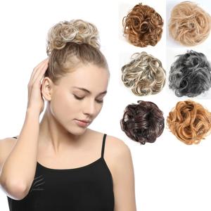 Jeedou 합성 지저분한 머리 롤빵 Chignon 도넛 패드 탄성 헤어 로프 고무 밴드 헤어 피스