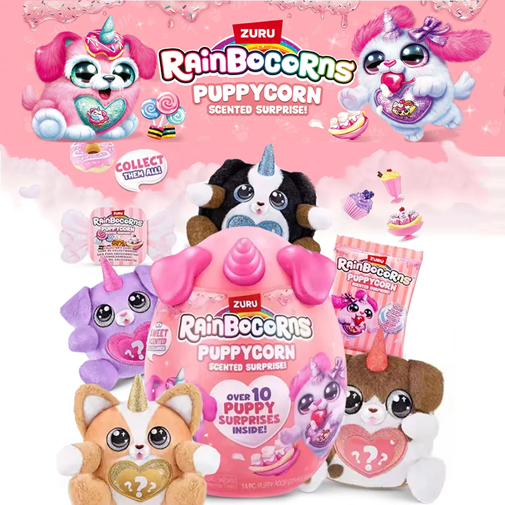 Rainbocorns Zuru Rainbocorns 서프라이즈 Puppycorn 향기로운 서프라이즈 미스터리 오리지널 Zuru 장난감 미니 브랜드 장난감 소녀를위한 귀여운 선물