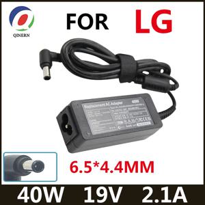 LG 24 인치 LED LCD 모니터 AP16B-A LCAP26B-E ADS-45FSN-19 19040GPCU 충전기 전원 공급 장치 코드, 19V, 2.1A, 6.5x4.4mm 어댑터