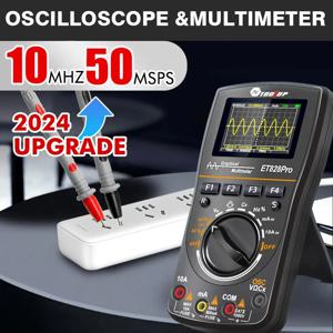 TOOLTOP ET828Pro 10MHz 50Mps/s 휴대용 오실로스코프 6000 True RMS 멀티미터 전압계 전류계 자동차 오실로스코프 계산