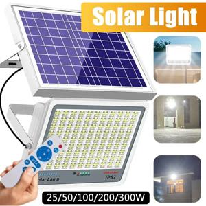 대형 프로 600LED 태양 램프 야외 정원 장식 태양 Led 빛 방수 햇빛 모션 센서와 스포트라이트 전원