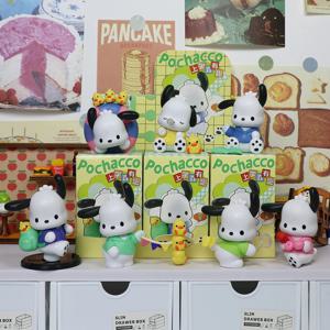 Sanrio Pochacco 학교에 가십시오 만화 애니메이션 피규어 인형 모델 장식 액션 피규어 취미 어린이 장난감 크리스마스 선물