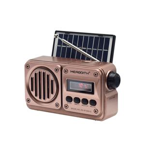 MD-499 무선 블루투스 스피커 MP3 재생 FM 라디오 태양열 충전 비상 라디오 풀 밴드 고감도