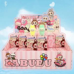 새로운 만화 Labubu 수지 플러시 블라인드 박스 펜던트 배낭 액세서리 데스크탑 귀여운 장식 어린이 깜짝 생일 선물