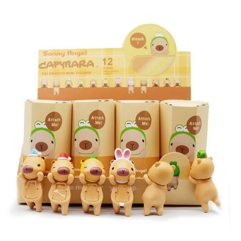 Capibala 블라인드 박스 만화 애니메이션 인형 사무실 데스크탑 룸 장식 유행 장난감 신비한 상자 어린이 소녀 생일 선물