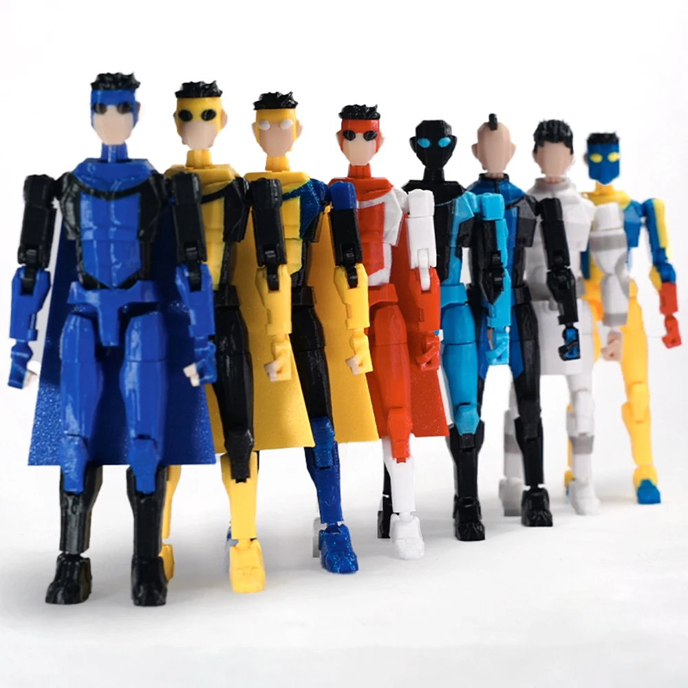 3D 인쇄 슈퍼 히어로 Invincible 2.0 애니메이션 멀티 관절 Shapeshift 장난감 액션 피규어 마네킹 모델 장식품 선물