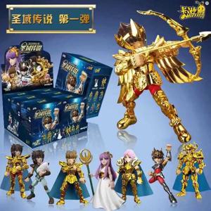 재고 카유 세인트 세이야 블라인드 박스, Aiolos Athena Aldebaran Mu Aiolia 조립 이동식 모델 장난감, 골드 세인트