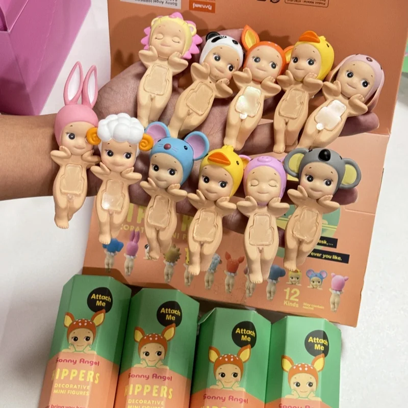 뜨거운 써니 엔젤 히퍼스 블라인드 박스 귀여운 만화 인형 펜던트 신비한 서프라이즈 박스 컴퓨터 토끼 모바일 모델 장식 장난감 선물