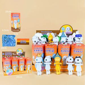 카와이 스누피 미니 피규어 써니 엔젤 블라인드 박스 애니메이션 모델 장식품 만화 전화 화면 인형 귀여운 데스크탑 장식 선물