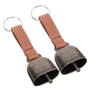 2 Pcs 곰 운전 펜던트 비상 벨 링 차임 알람 등산 금속 시끄러운 벨 제품 여행