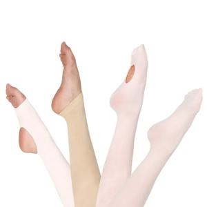 성인 여성 어린이 춤을위한 발 팬티 스타킹 탄성 허리 요가 Footless 꽉 소녀 등자 컨버터블 댄스 발레 스타킹