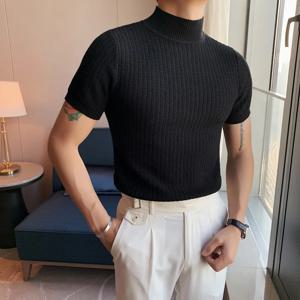 Ropa Hombre 남성용 터틀넥 스웨터, 한국 럭셔리 남성 의류, 슬림핏 캐주얼 풀 옴므 풀오버 4XL, 가을 겨울 신상